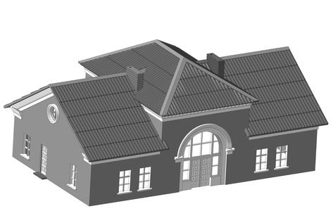 Design of a typical station building for 50 passengers
