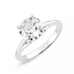 Solitaire Ring stl file 3D print model and 360 Animation