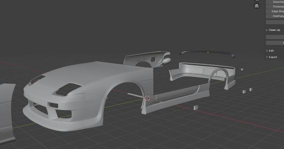 1:24 GP Sports G-Four bodykit for fujimi 180sx s13