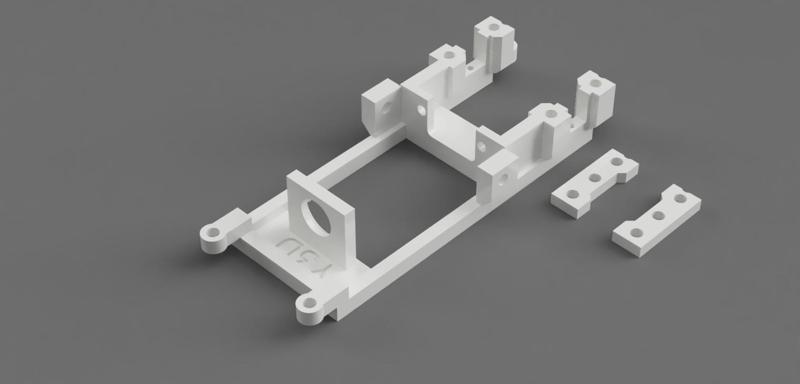 In-line short box cradle