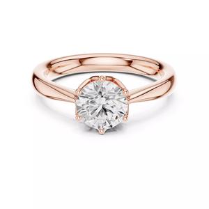 Solitaire Round Cut Six Tulip Prong Wedding Ring 3DM STL Video