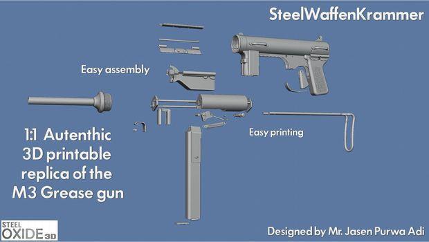 M3A1 Grease Gun Prop with Internal