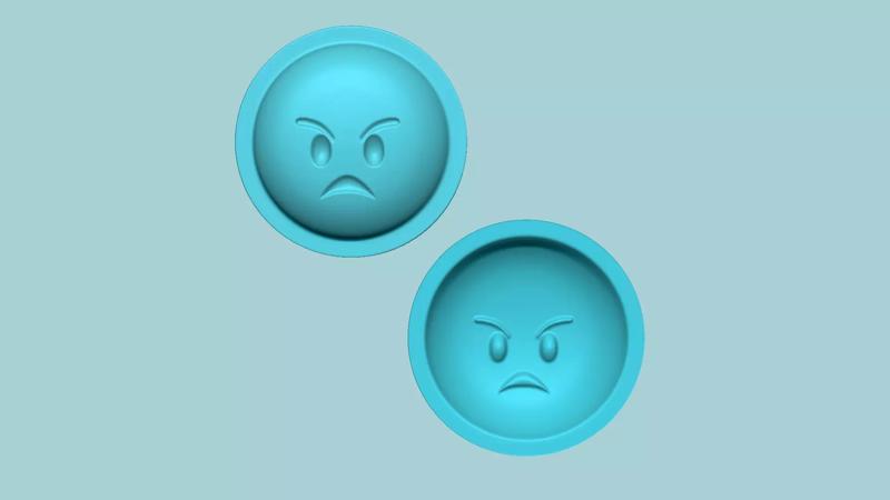 Emoji 02 Angry - Molding Arrangement EVA Foam Craft