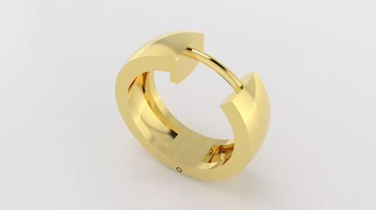 Huggie earrings with hinge