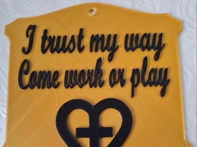 Trust Affirmation Plaque Motivational Wall Art