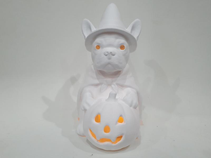 French Bulldog Halloween Tealight Figure