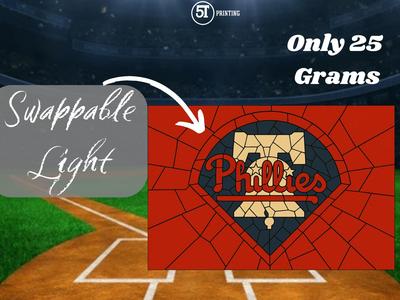 Philadelphia Phillies light (swappable glass)