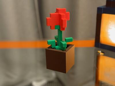 Minecraft Poppy in pot