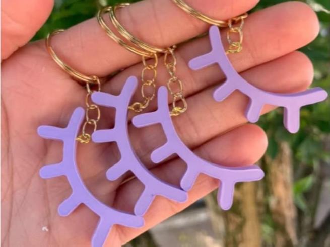 Eyelash Keychain