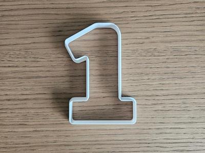 Number 1 Cookie Cutter 