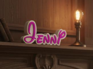 name tag lettering Jenny