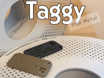 Filament Spool Tag – Snap-fit Mount - PLA Metal