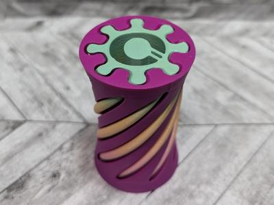 Spiral Vortex Fidget Letter O Passthrough Toy 180d