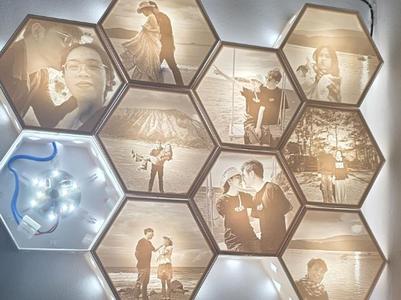 Modular Lithophane Hexagon Lamp (No Glue needed)