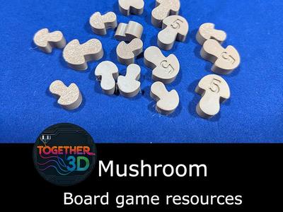 Mushroom - board game resource token