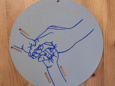 twin baby birth tag holder