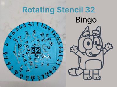 Rotating Stencil 32 Bingo from Bluey