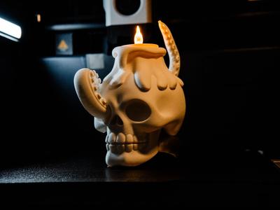 Kawaii Tentacle  Skull Tealight Holder