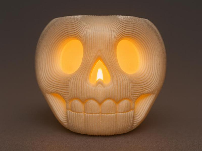 Skull Tealight Holder - Halloween 