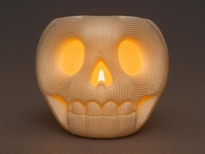 Skull Tealight Holder - Halloween 