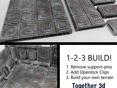 sci fi tiles - square pattern
