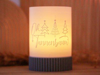 Lantern LED Tealight Holder Oh Christmas Tree