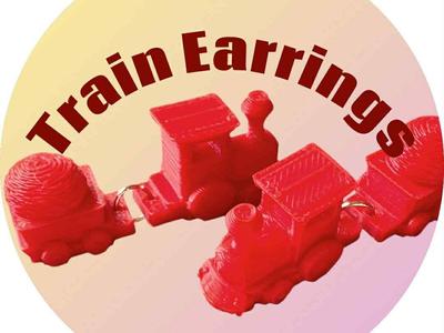 Train Earrings Charm