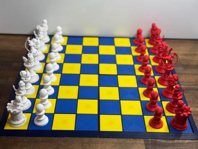 Pokemon Low Poly Chess Set with box