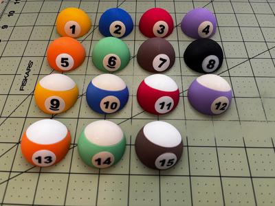 15 Billiard Pool Ball Markers (AMS or No-AMS)