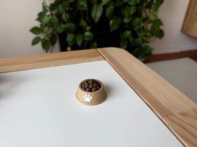 Dog bowl with food