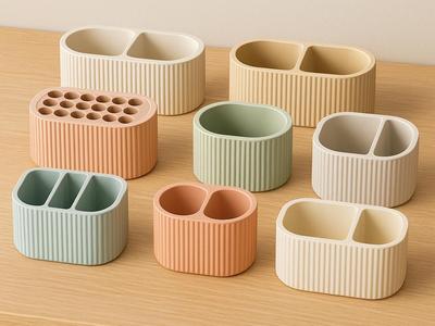 Ribbed Oval Desk Organizers – 9 Variants