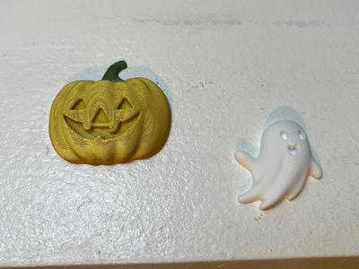 Pumpkin and Ghost Magnets