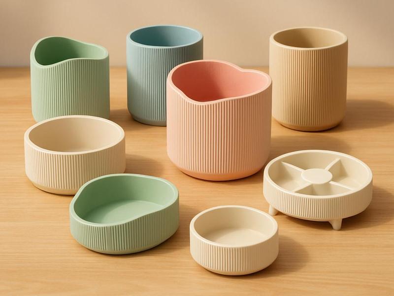 Modern 9 design Ribbed Vase & Bowl Collection