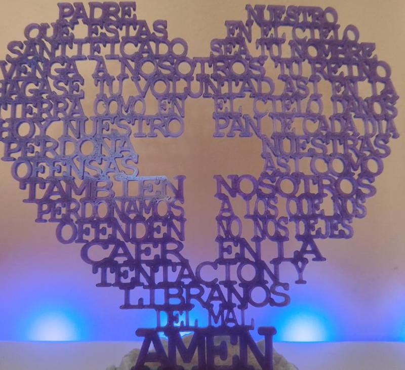 Our Father in Spanish / Our Father Heart shape