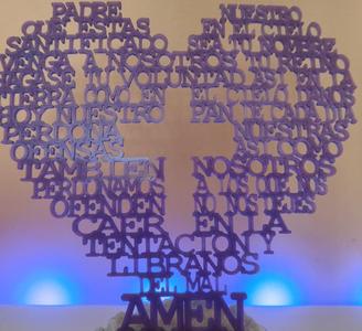 Our Father in Spanish / Our Father Heart shape