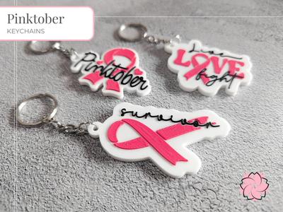 Pinktober Keychains | Breast Cancer Awareness