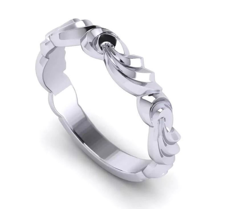 white gold vintage filigree wedding ring