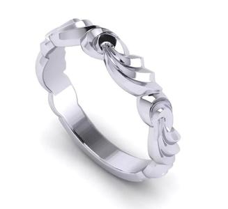 white gold vintage filigree wedding ring