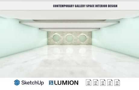 Contemporary gallery space interior design