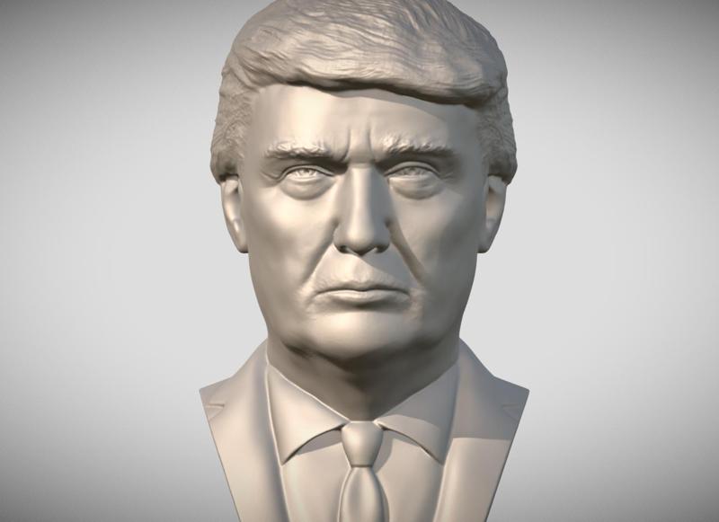 President Donald Trump bust for 3D printing