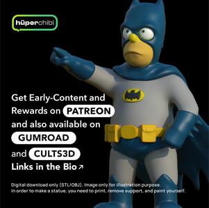 huperchibi - homer batman