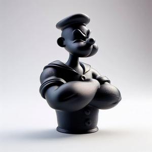 Popeye the Sailor Man 3D Print Decorative Showpiece