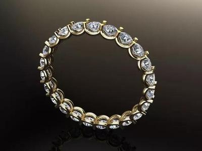 Wire Band Diamond Infinity Ring