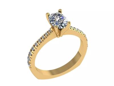 Ring444 diamond engagement ring gold