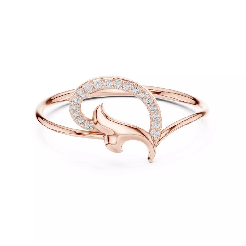 Unique Curve Round Diamond Engagement Wedding Ring 3DM STL Video