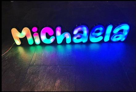 Michaela Nooble Wooble rgb led light letters