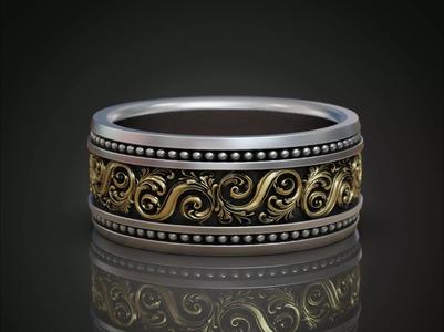 Vintage Baroque Band Ring