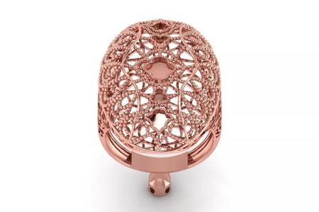 Vintage Filigree Ring STL OBJ FBX Renders Details