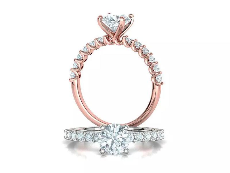 Hazel Solitaire Engagement Ring with 1ct Diamond 4claw setting