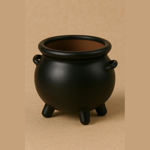 Caldero de bruja, maceta, decoración, hogar, porta objetos, dulcero, fiesta, Halloween,